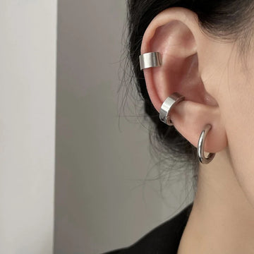 Daiiibabyyy 3Pcs/Set New Long Tassel Ear Cuff No Piercing Earrings Female  Zircon Shining C Shape Design Simple Ear Clip Party Jewelry